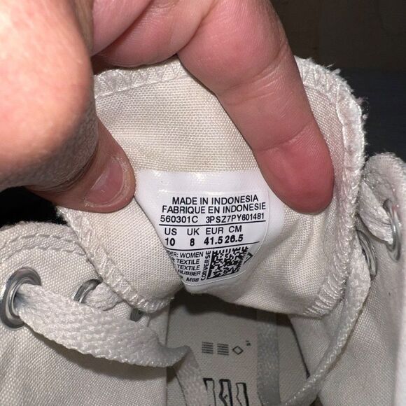 Converse Chuck Taylor CT All Star High Hautelook Texture Off White Women's 10 - Picture 10 of 11